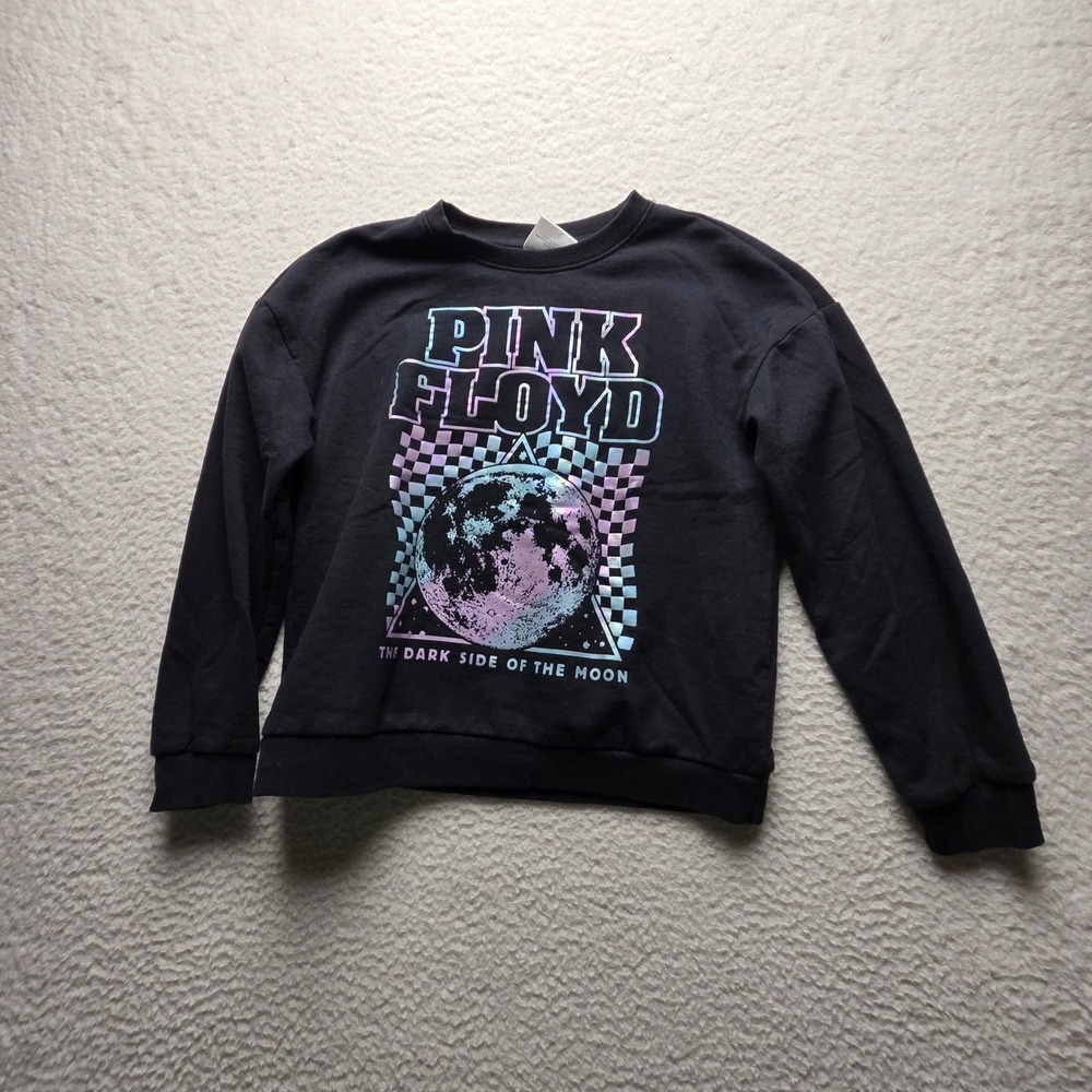 Pink Floyd Sweatshirt Youth 14/16 Black Dark Side Of The Moon Graphic Pullover